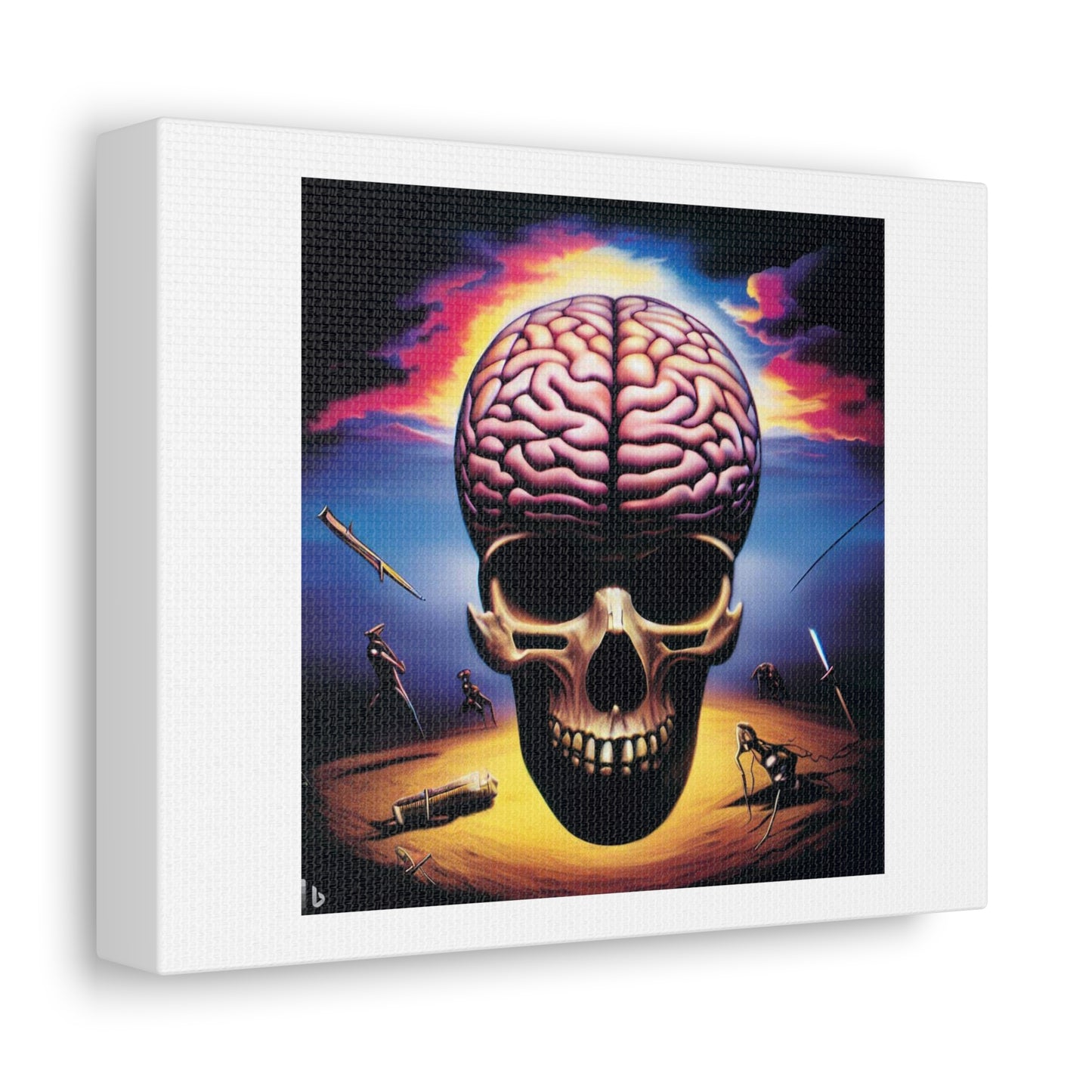 Brain Salad Album Cover Art 'Designed by AI' Print on Satin Canvas