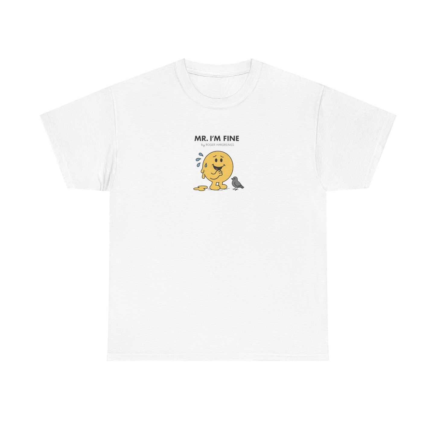 Mr I'm Fine, Funny Mr Men Cartoon Art T-Shirt