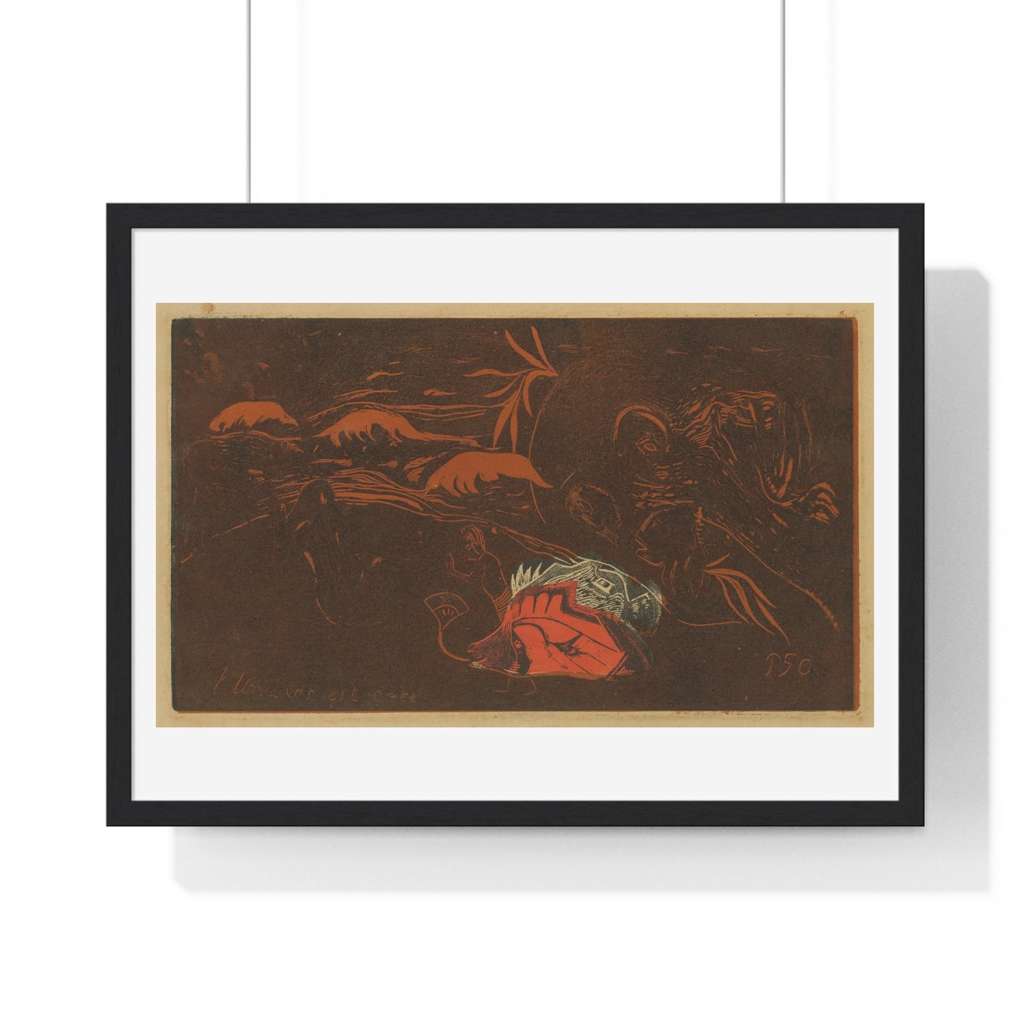 The Universe is Created (circa 1894) by Paul Gauguin and Louis Roy, Framed Art Print