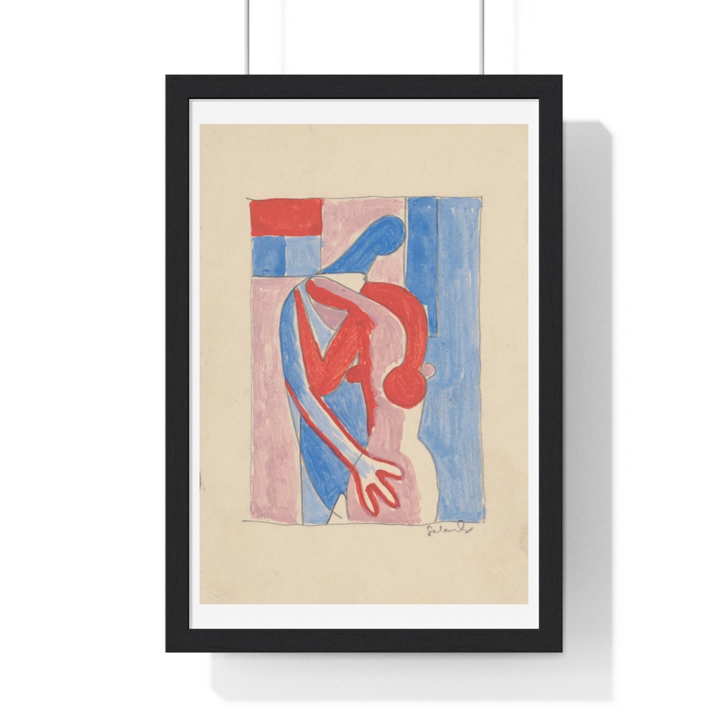 Embrace by Mikuláš Galanda, from the Original, Wooden Framed Print