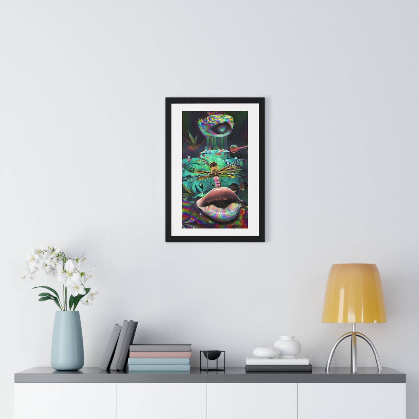 Gaia Psychedelic Art 'Designed by AI' Framed Art Print