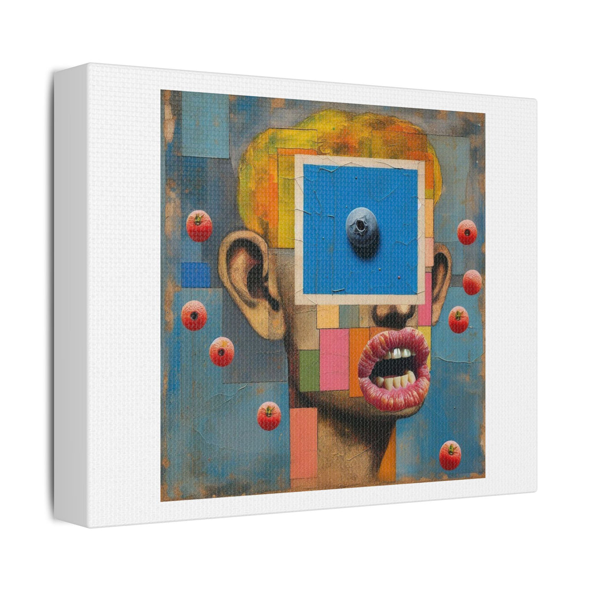 Twisted Portrait, Abstract Art Print on Canvas