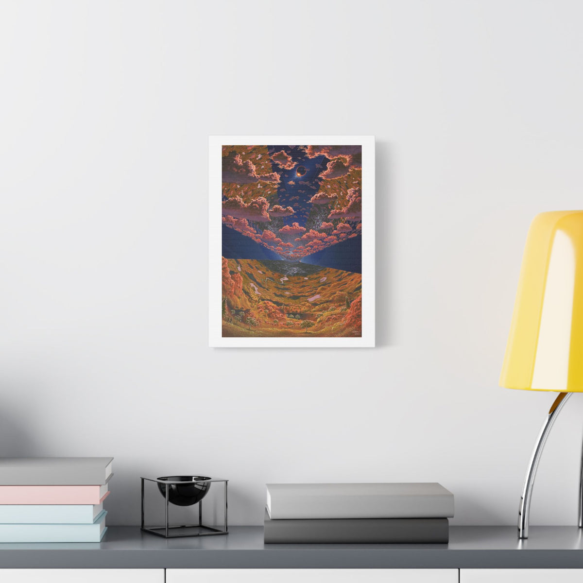 Internal View of the O'Neill Cylinder (2015) Sci-Fi Painting by Don Davis, Art Print on Canvas