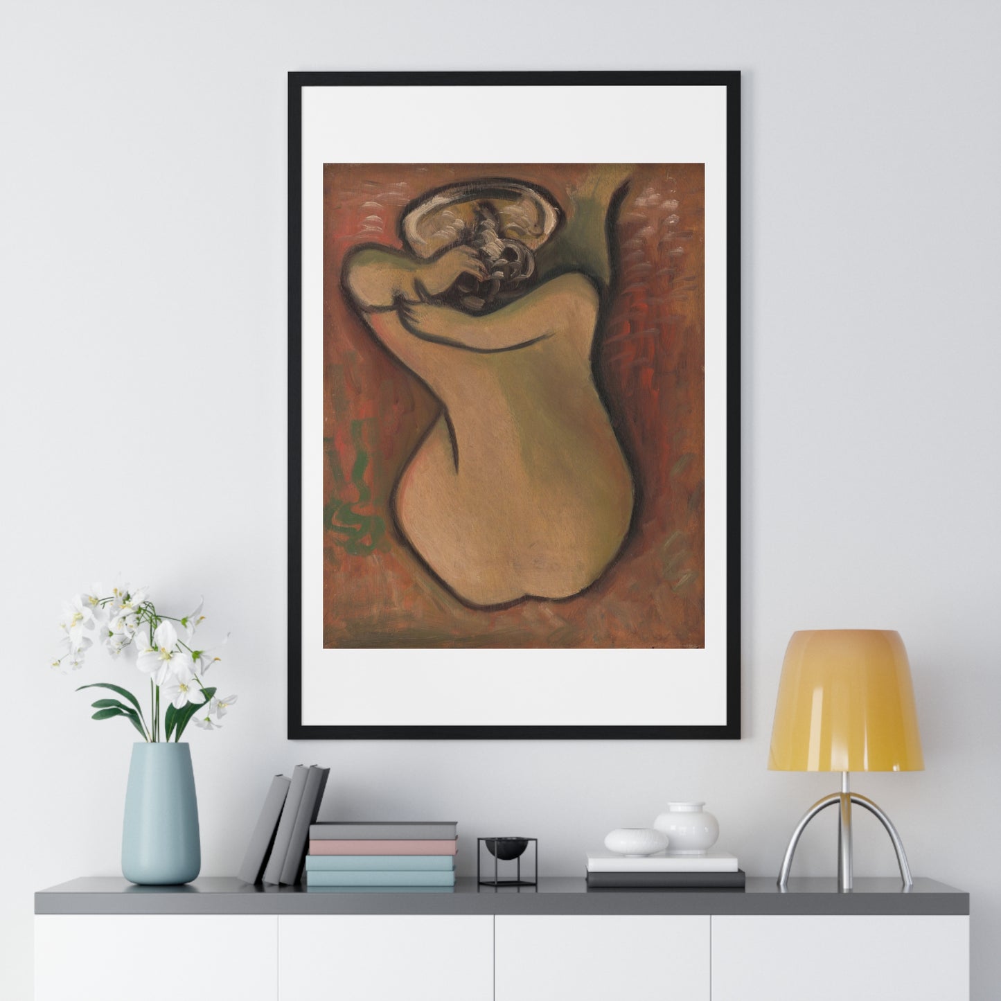 Woman Washing Herself (1930-1939) by Mikuláš Galanda, from the Original, Framed Art Print