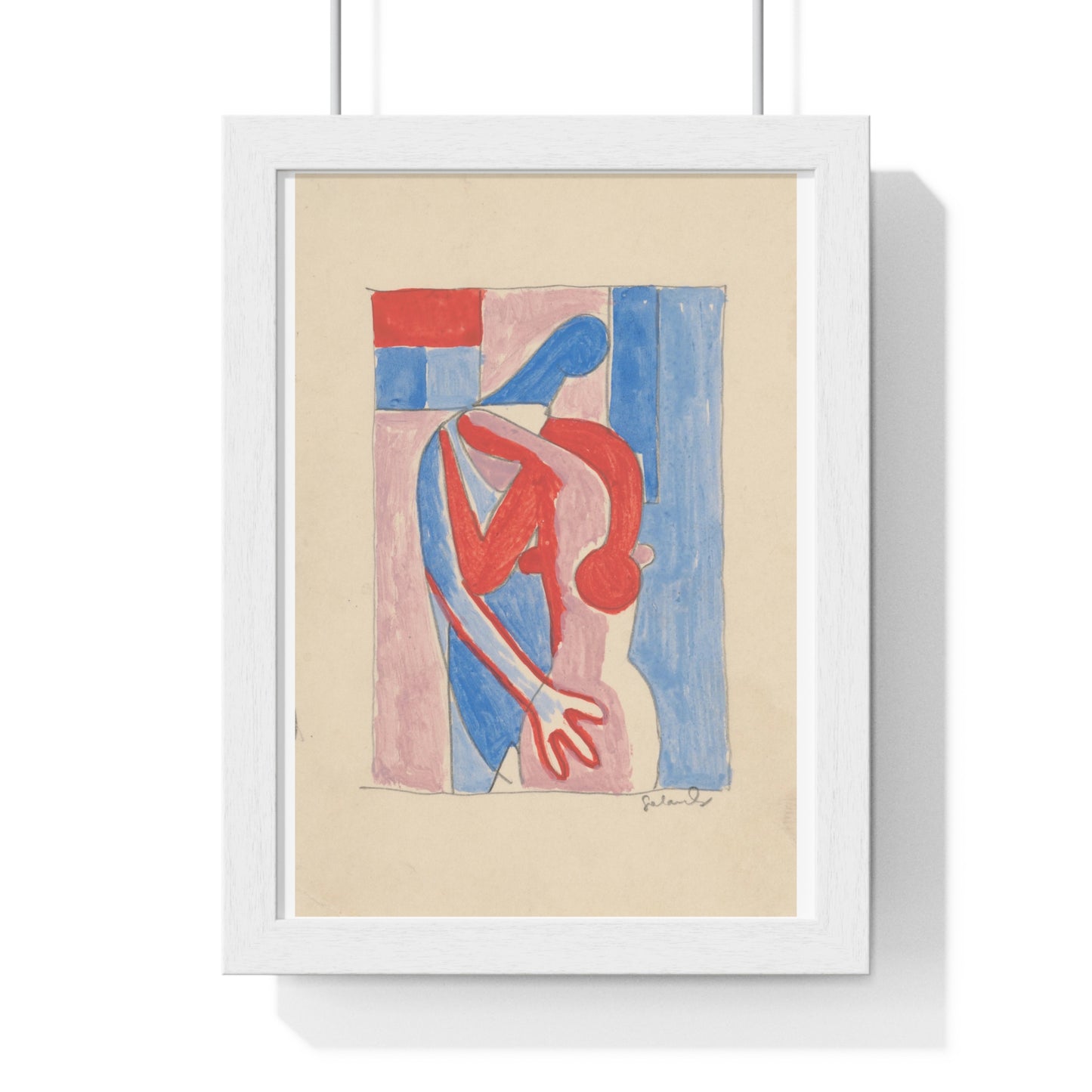 Embrace by Mikuláš Galanda, from the Original, Wooden Framed Print