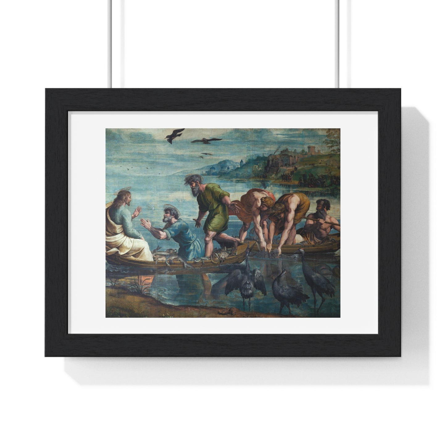 The Raphael Cartoons: The Miraculous Draught of Fishes (1515–1516) from the Original, Framed Art Print