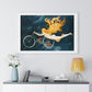 With Pedal Power My Bike Takes Flight into the Boundless Light! III 'Designed by AI' Framed Art Print