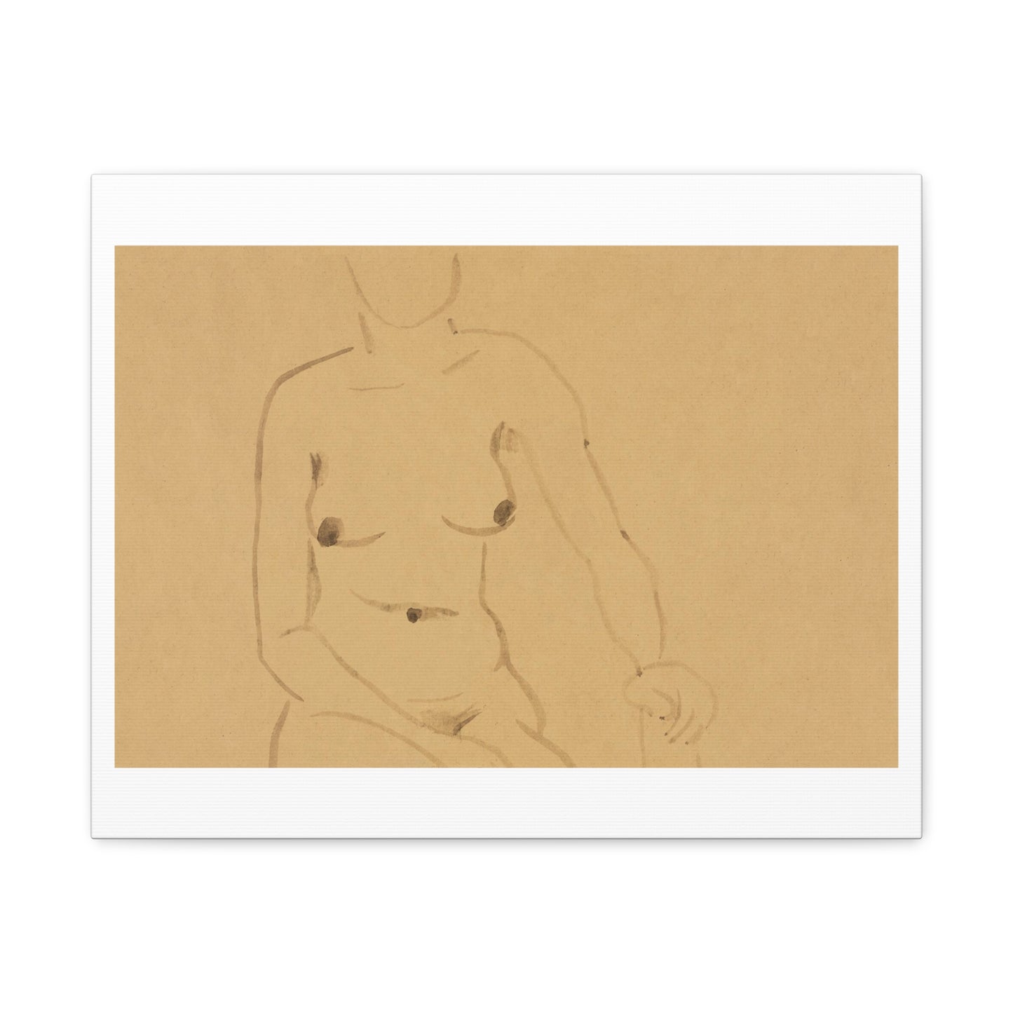 Torso of a Nude Woman (1900) by Jane Poupelet, Art Print from the Original on Canvas