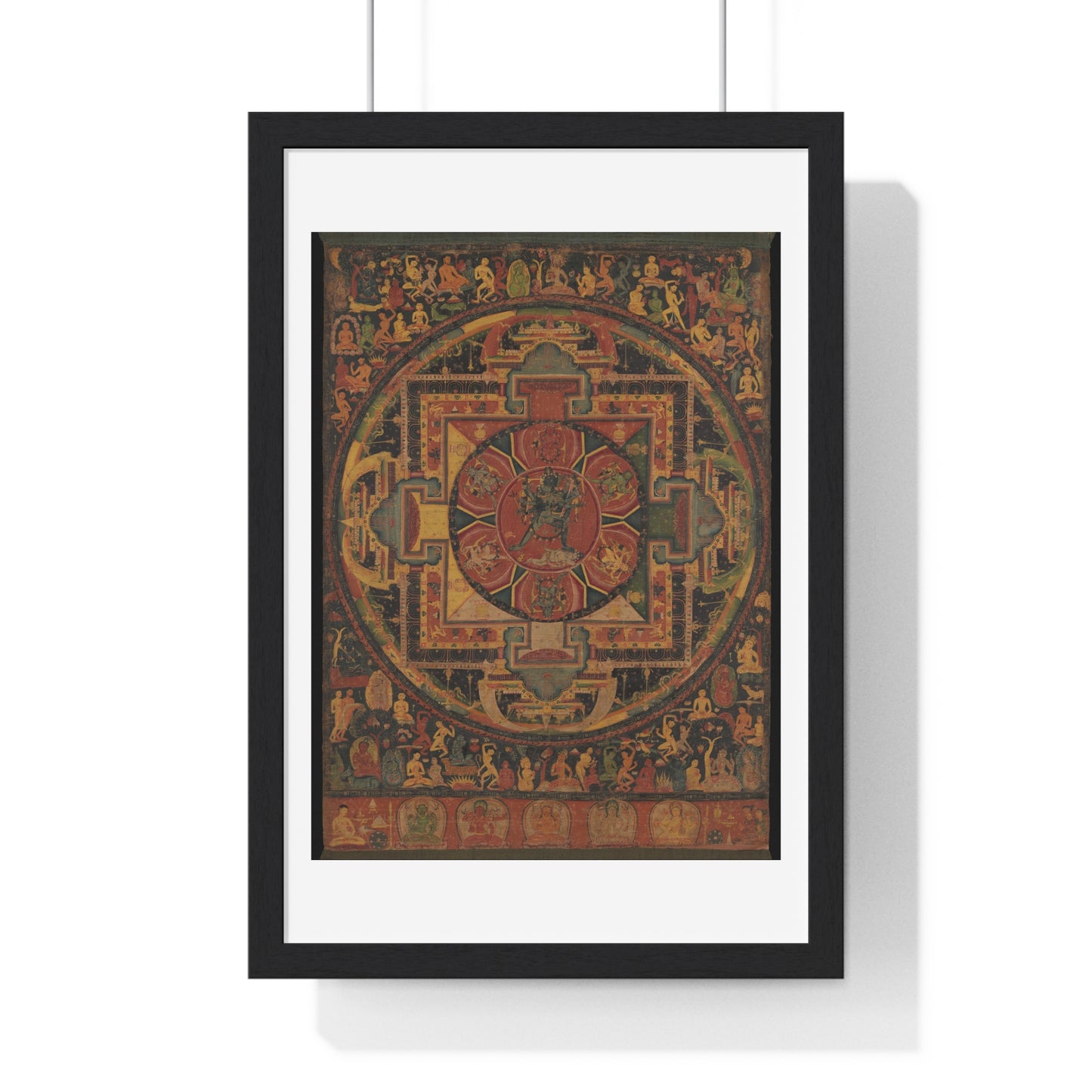 Chakrasamvara Mandala, Ritual Diagramme from Nepal (circa 1100), from the Original, Framed Art Print