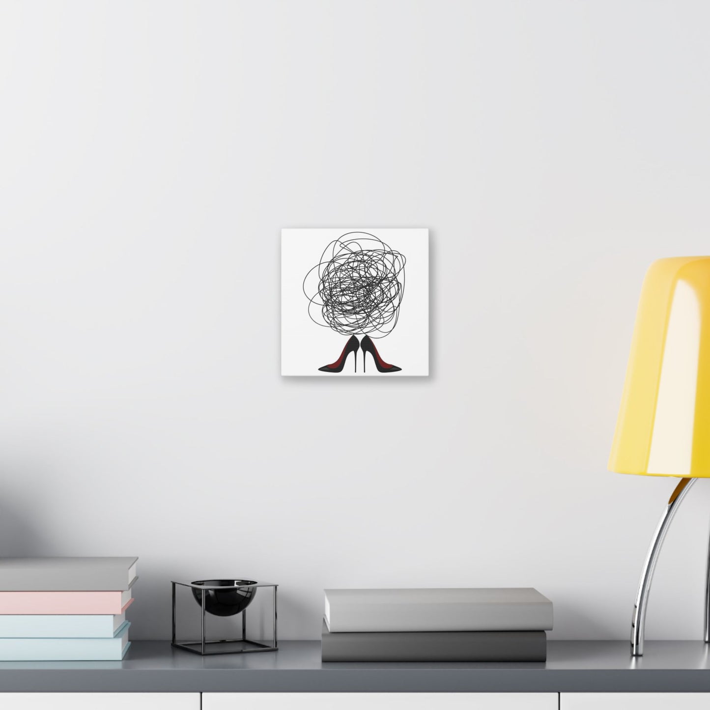 Fashion Stilettos Cartoon Art 'Designed by AI' Canvas Art Print
