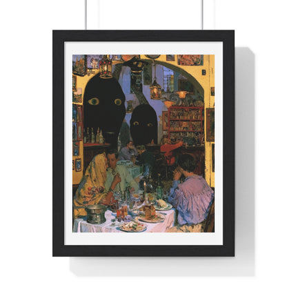 The Walls Have Eyes, Surrealist Art, Large Decor Framed Print
