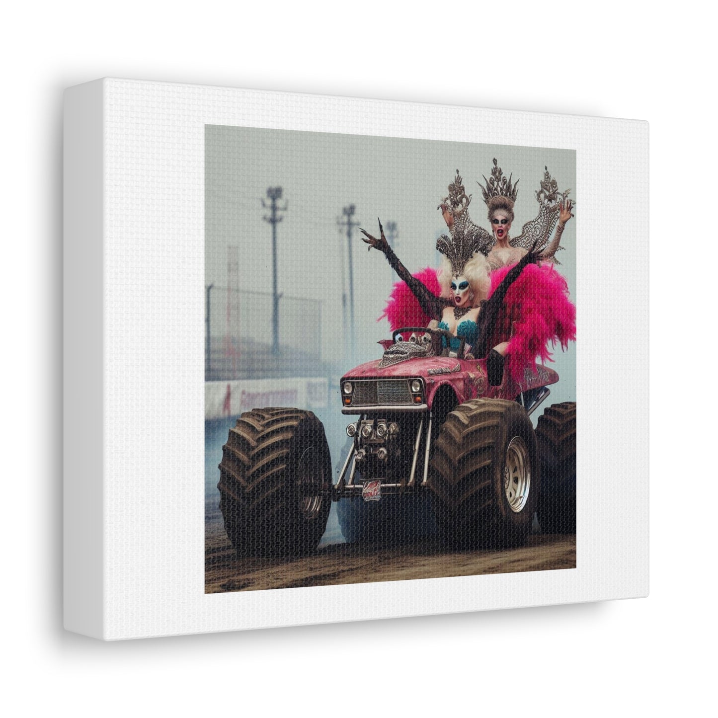 Drag Racing Drag Queens 'Designed by AI' Art Print on Canvas