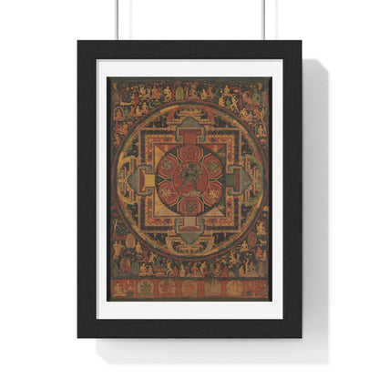 Chakrasamvara Mandala, Ritual Diagramme from Nepal (circa 1100), from the Original, Framed Art Print