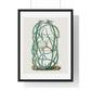 Snake Cactus, from 'Familie Der Cacteen' (1893-1905) from the Original, Framed Art Print