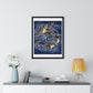 Gift Cover 'Fukusa' with Carp in Waves (Meij Period) from the Original, Framed Art Print