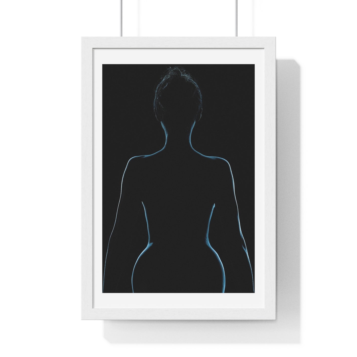 Silhouette of Female Body, Framed Art Print