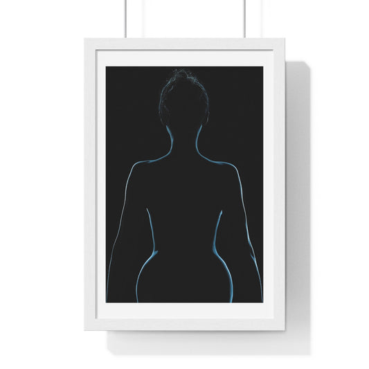 Silhouette of Female Body, Framed Art Print