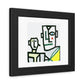 Robot And Human In The Style Of Picasso 'Designed by AI' Wooden Framed Print