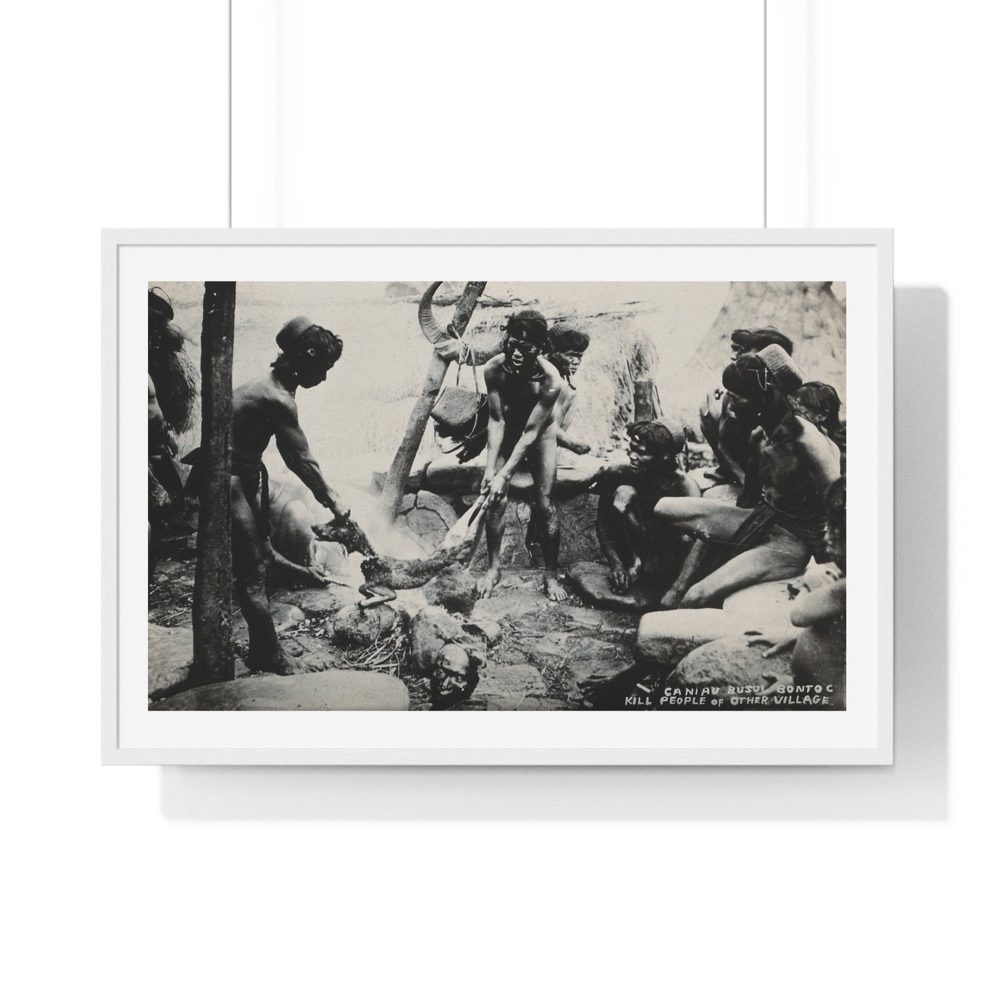 Mountain Province, the Philippines Villagers of Caneo, Bontoc Region, Vintage Photography, from the Original, Framed Print