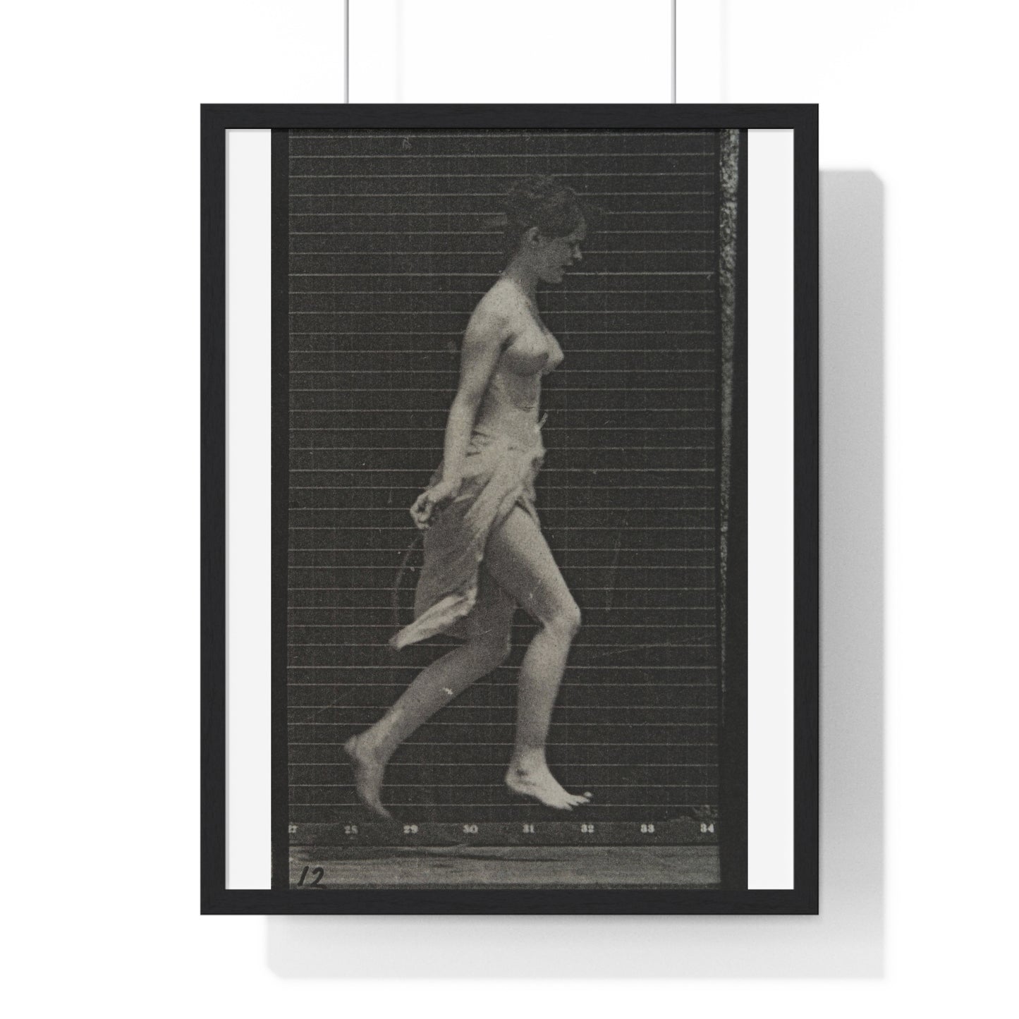 Woman Skipping, Collotype after Eadweard Muybridge (1887) from the Original, Wooden Framed Print