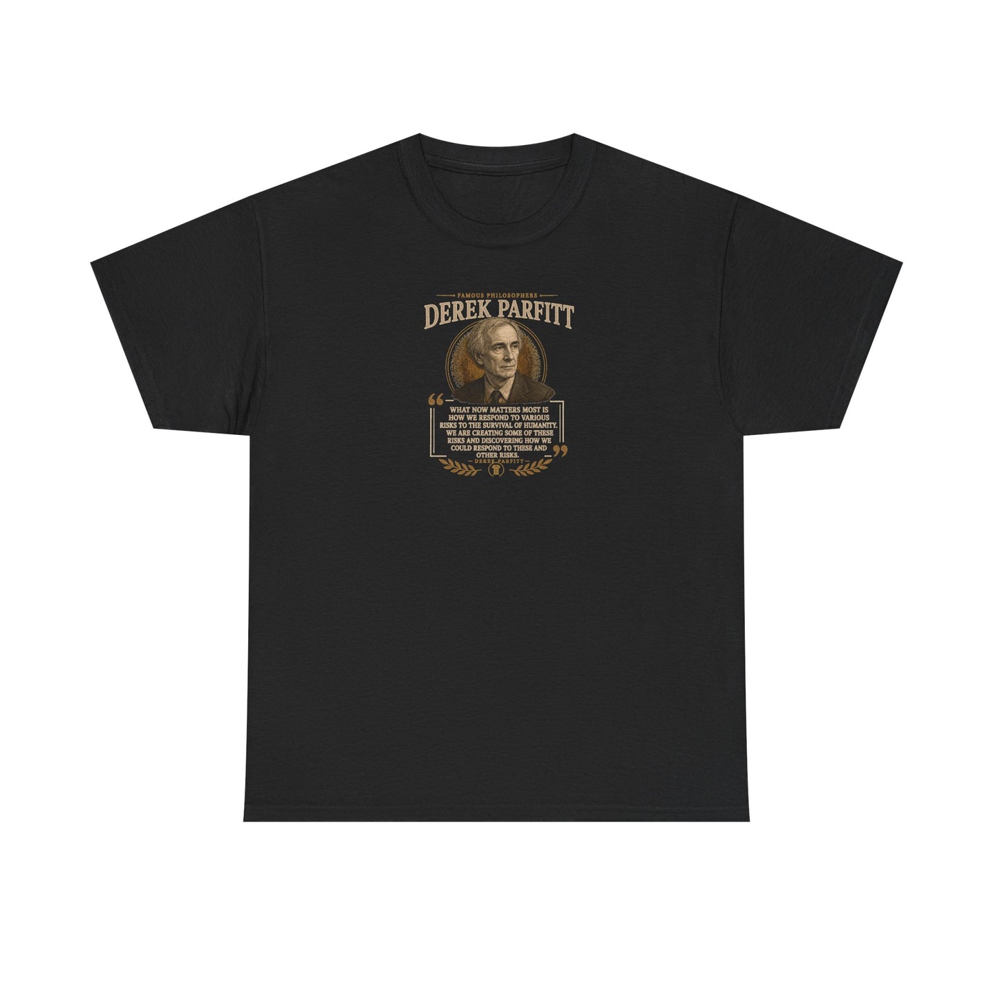 Derek Parfitt on Ethics and Risks to Society, Philosophy Tribute T-Shirt