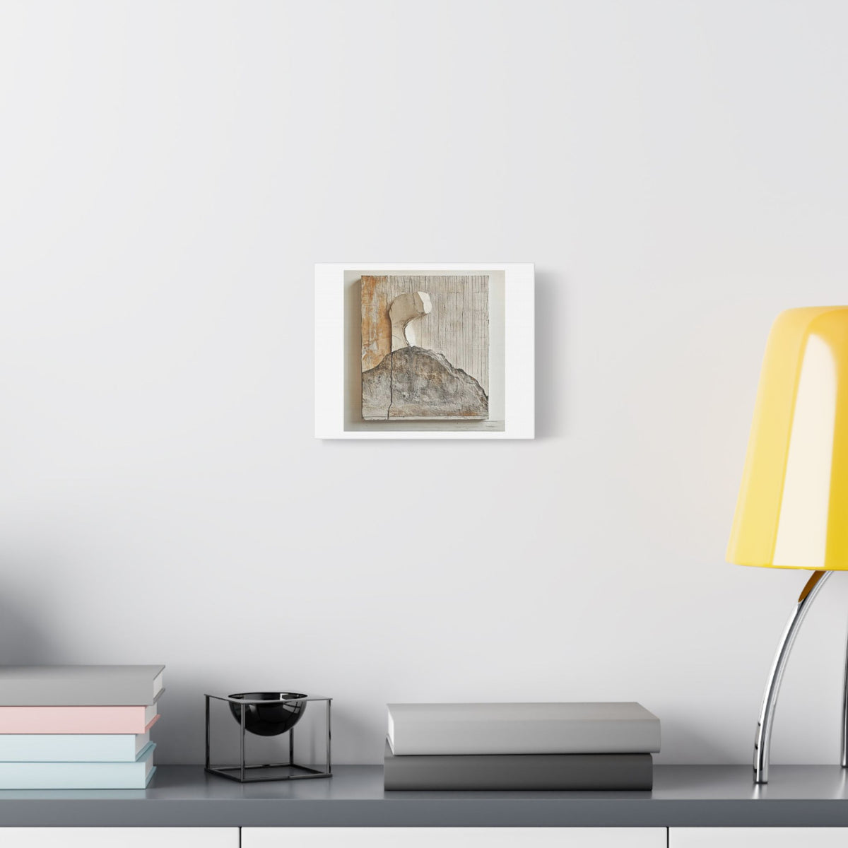 Wall Textured Plaster, Neutral Wall Art Print on Canvas