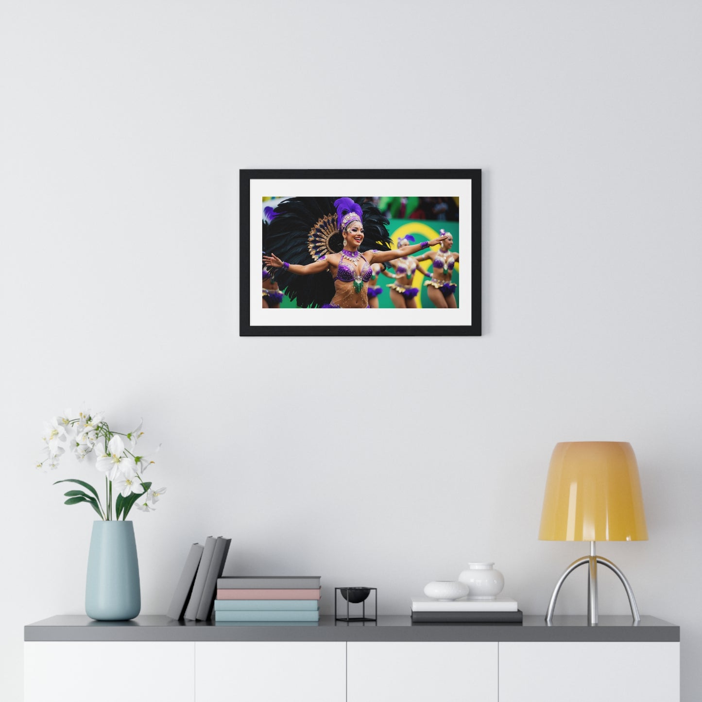 Brazilian Carnival Dancer 'Designed by AI' Framed Art Print