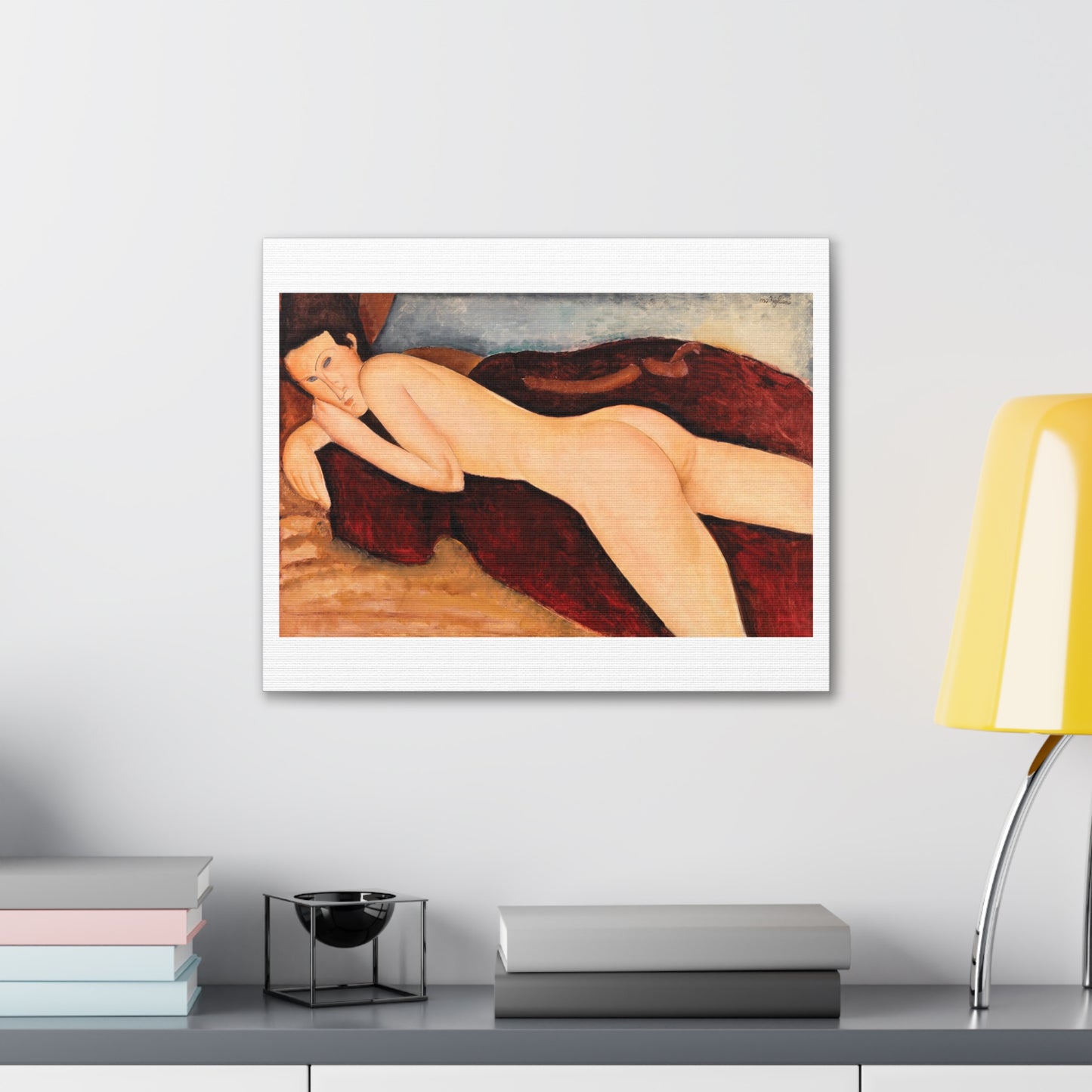 Reclining Nude from the Back (1917) by Amedeo Modigliani, Canvas Art Print from the Original