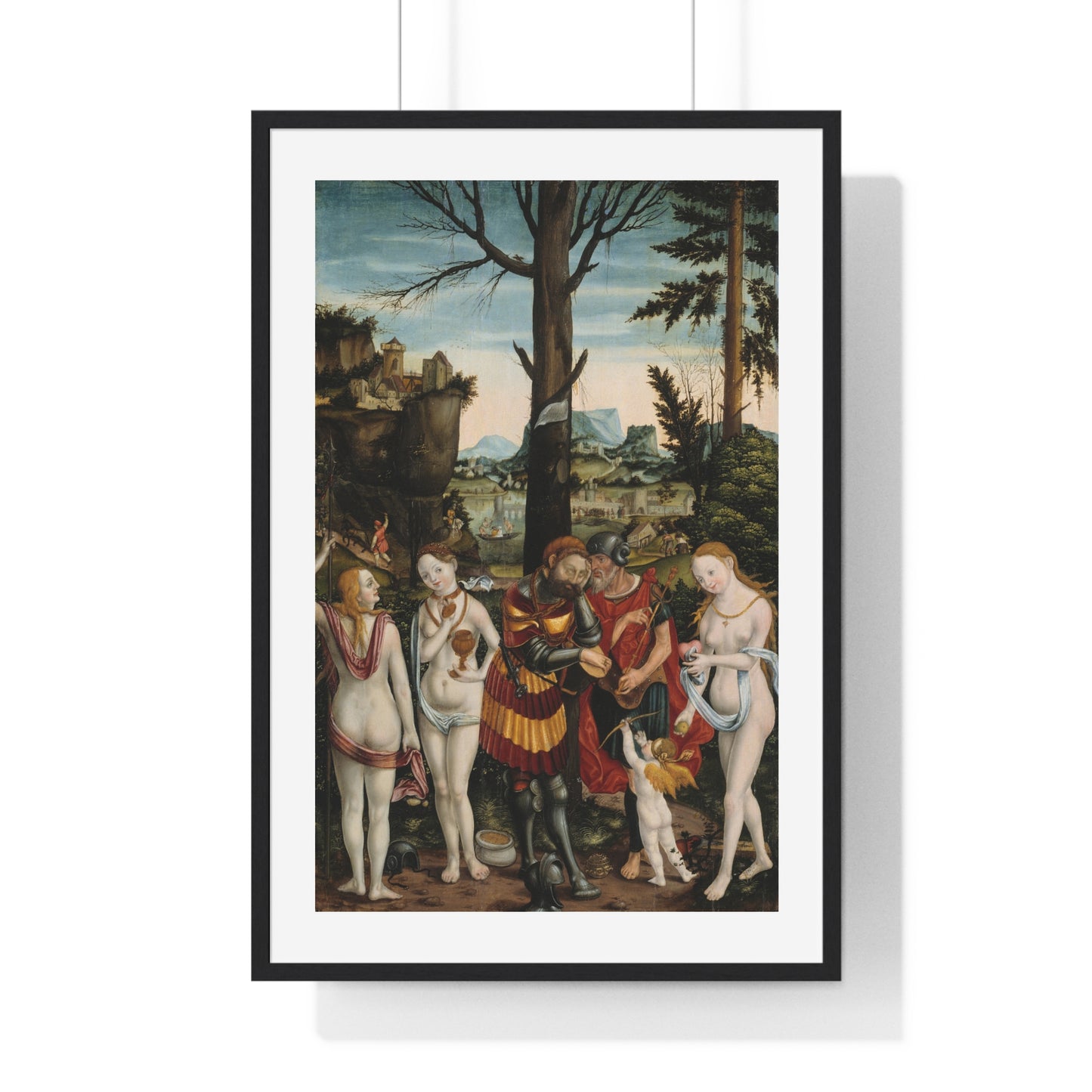 The Dream of Paris (1536) by Matthias Gerung, from the Original, Framed Art Print