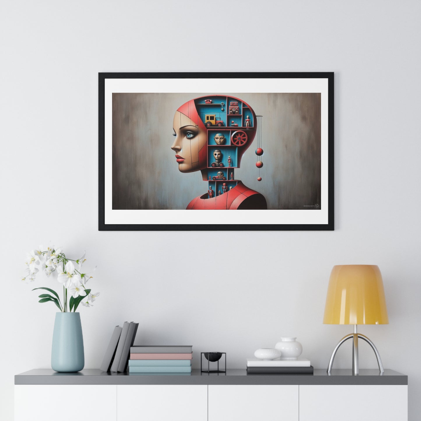 All is Within You, Abstract Art 'Designed by AI' Framed Print