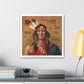 Indian Chief Portrait Illustration, Art Print from the Original on Canvas