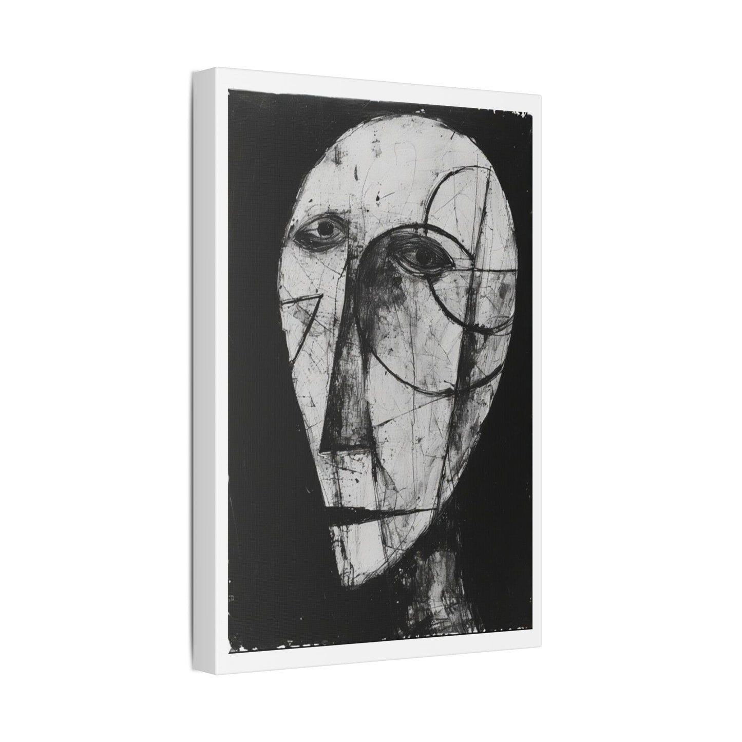 Brutalist Portrait Art 'Designed by AI' Canvas Art Print