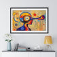 Mindful of Time, in the Style of Wassily Kandinsky 'Designed by AI' Framed Art Print