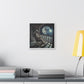 Astronaut on the Moon Sitting in a Rocking Chair on the Porch of a Farmhouse, Photorealism 'Designed by AI' Canvas Art Print