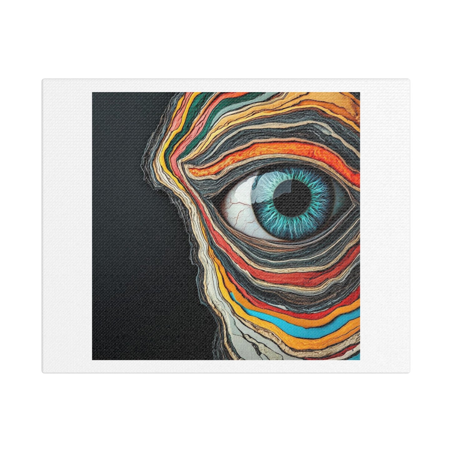 Human Body in Colour, Abstract Art 'Designed by AI' Print on Canvas