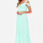 Vireous Long Elegant Greek-Style Pleated Dress, Bridesmaid Dress