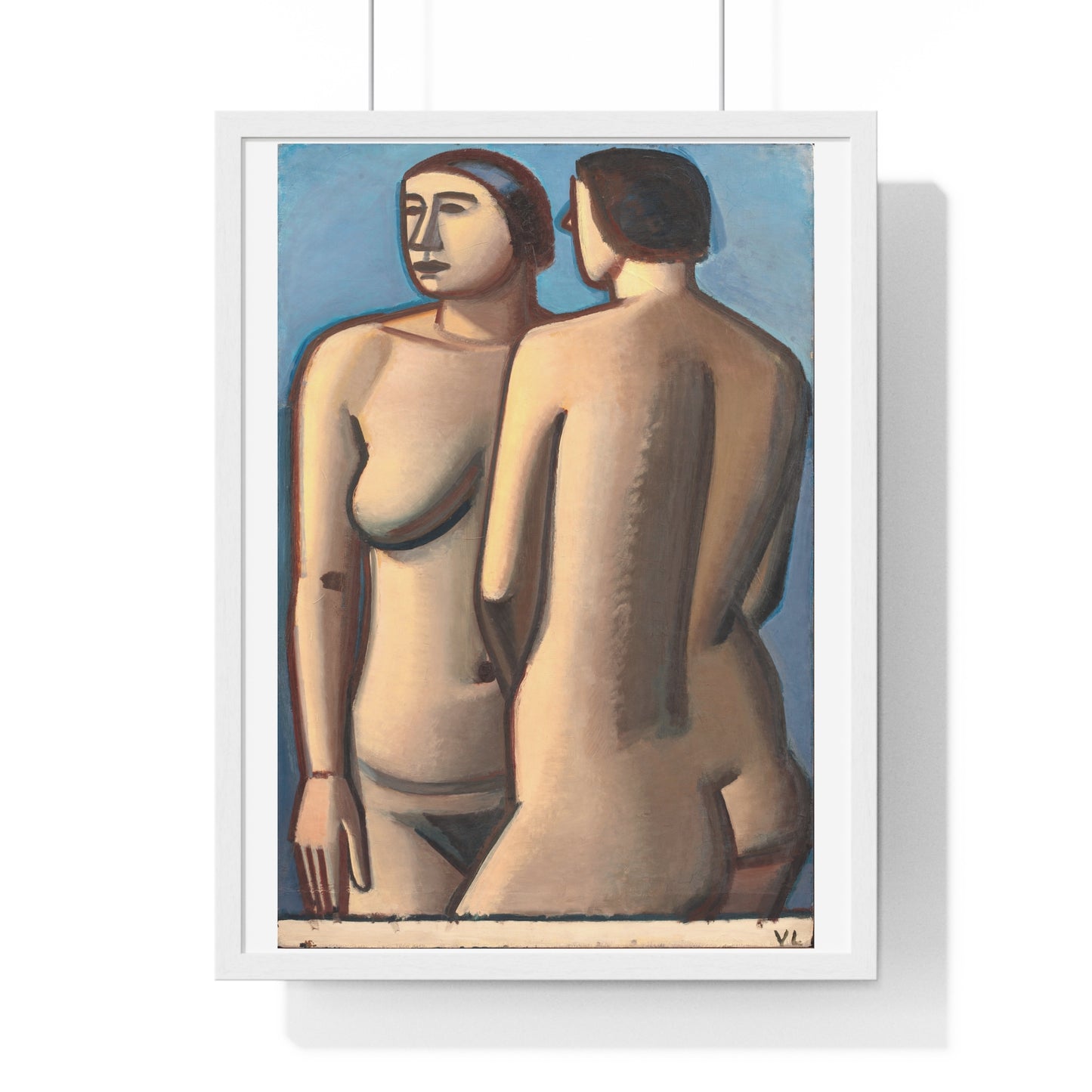 Two Female Nudes (1927) by Vilhelm Lundstrøm, from the Original, Framed Art Print