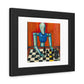 Humanoid Robot Playing Chess In The Style Of Matisse 'Designed by AI' Wooden Framed Print