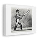 Muscle Cricket Cartoon Sketch 'Designed by AI' Art Print on Canvas