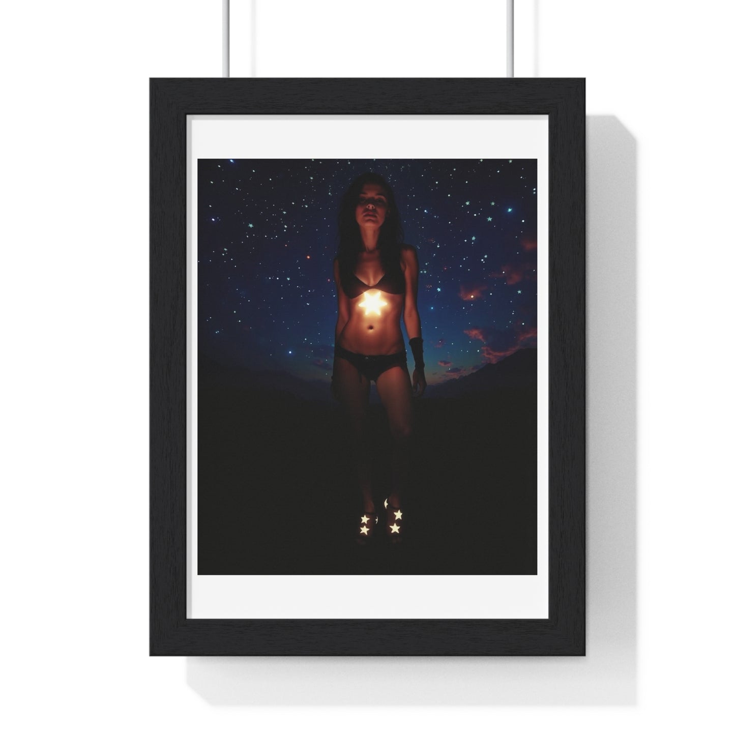 Starseed Woman, Abstract Art 'Designed by AI' Framed Print