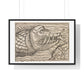 Jonah and the Whale 16th Century Print from the Original, Framed Art Print