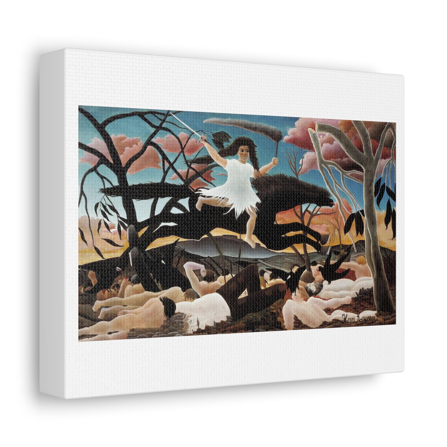 War 'La Guerre' (1894) by Henri Rousseau, Art Print from the Original, on Canvas