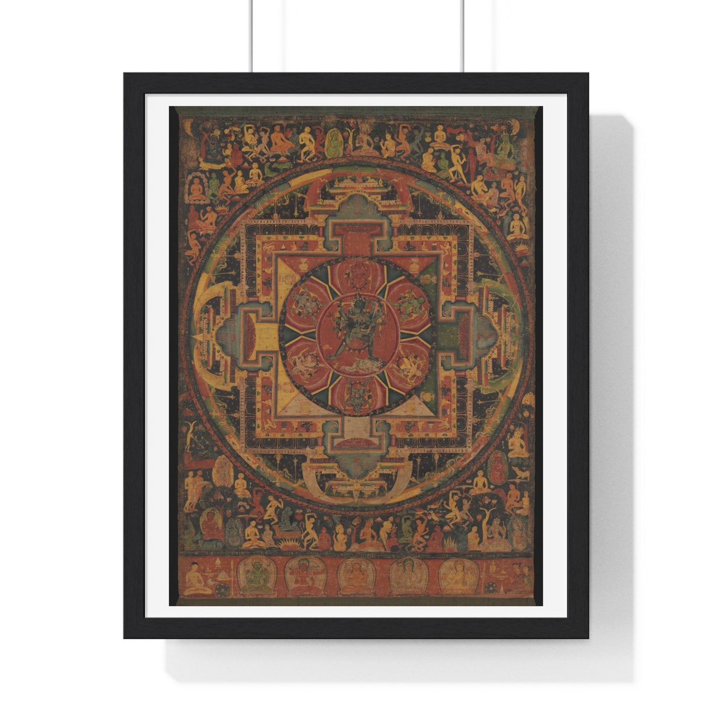 Chakrasamvara Mandala, Ritual Diagramme from Nepal (circa 1100), from the Original, Framed Art Print