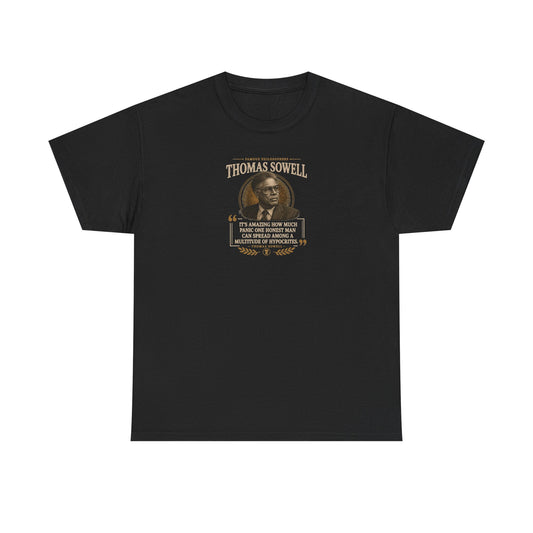Thomas Sowell on Hypocrisy as a Tool of Political Elites, Philosophy Tribute T-Shirt