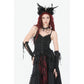 Dark in Love Black Lace Court Lace-Up Camisole
