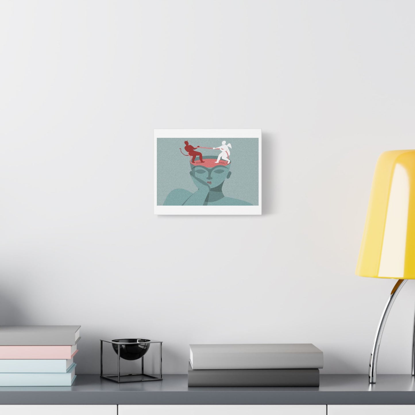 Moral Dilemmas of the Mind, Unknown Artist, Illustration Art Print on Satin Canvas