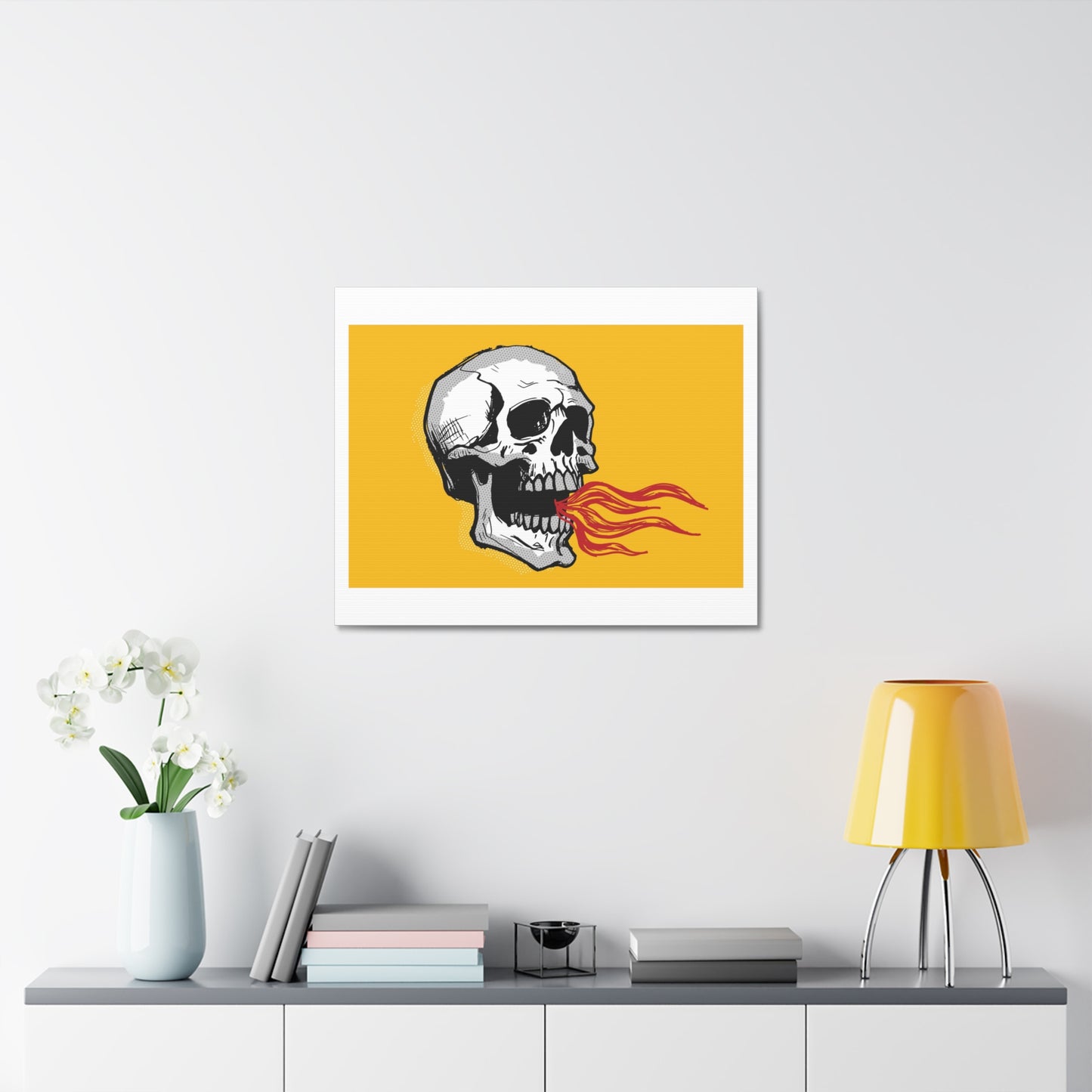 Speak Your Truth, Skull Graphic Art Print on Canvas