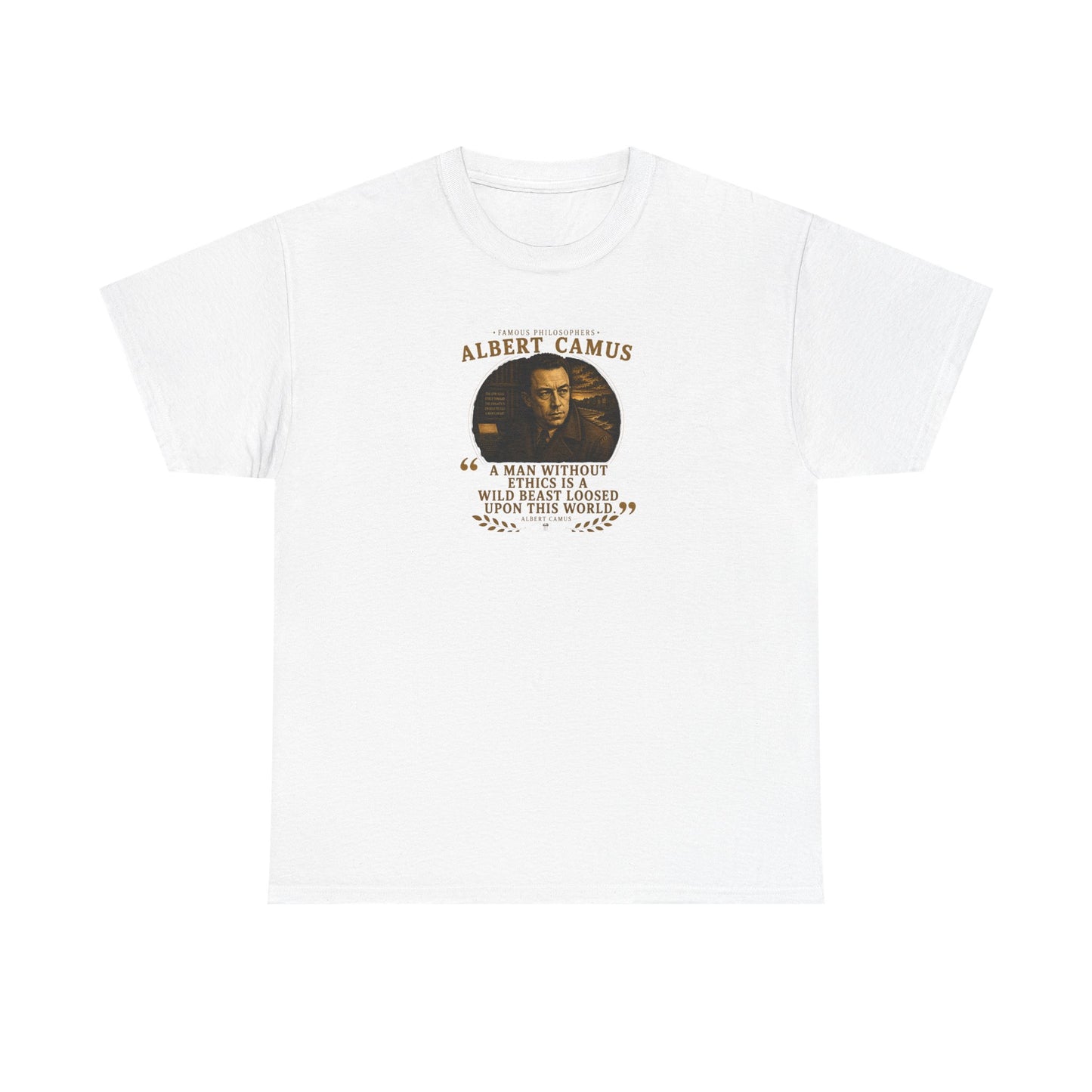 Albert Camus on Ethics, Philosophy Tribute T-Shirt