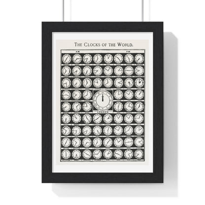 The Clocks of the World (1910) Vintage Illustration, from the Original, Framed Art Print