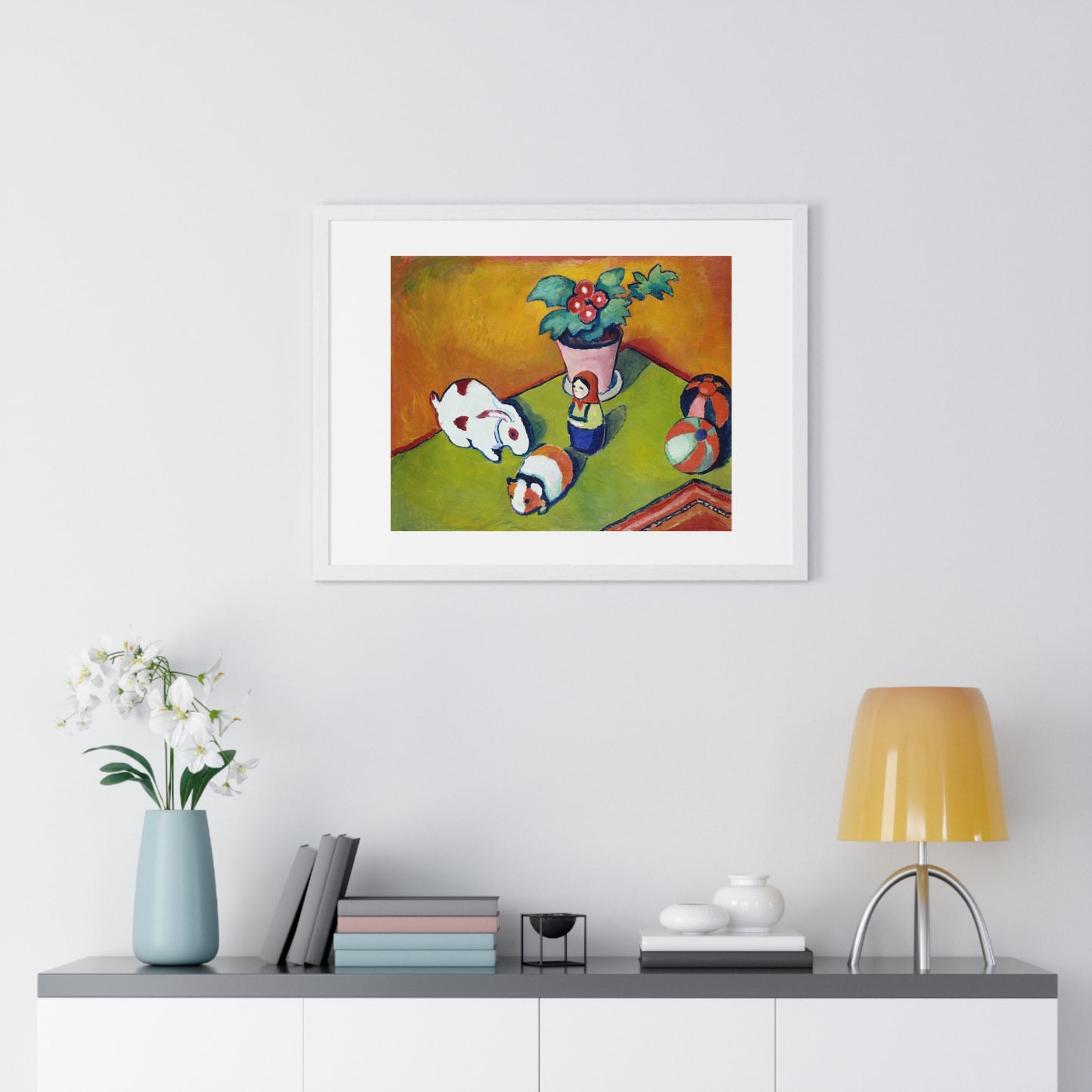 Little Walter's Toys (1912) by August Macke, from the Original, Framed Art Print